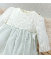 Vestido Con Capota Ceremonia Tul Plumeti y Encaje  Ceremonia    capota, plumeti, encaje