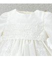 Vestido Con Capota Ceremonia Tul y Encaje Blanco Roto  Ceremonia    ceremonia, capota