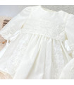 Vestido Con Capota Ceremonia Tul y Encaje Blanco Roto  Ceremonia    ceremonia, capota