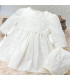 Vestido Con Capota Ceremonia Tul y Encaje Blanco Roto  Ceremonia    ceremonia, capota