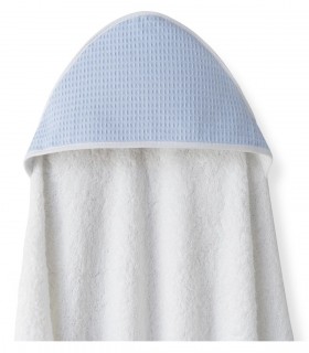 Capa de Baño Wafle Celeste  Inicio  Capa de baño para bebé, modelo delantal. Capa