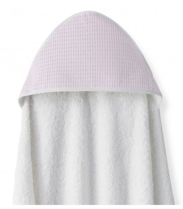 Capa de Baño Wafle Rosa  Baño del bebé  Capa de baño para bebé, modelo delantal. Capa