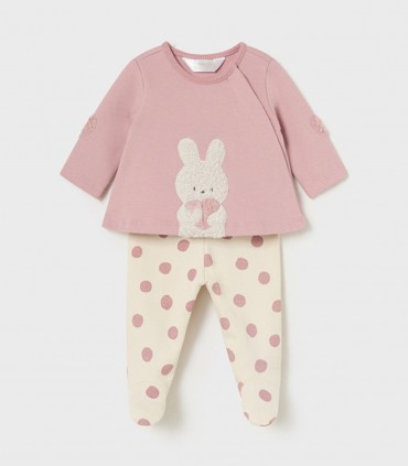 Mayoral Primera Puesta Verano 2021 Conjunto Polaina Conejito Bebé