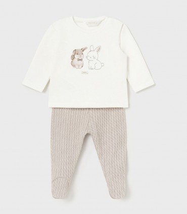 Conjunto Polaina Conejitos Bebé Niño Mayoral  Otoño-Invierno    conejitos, niño, conjunto