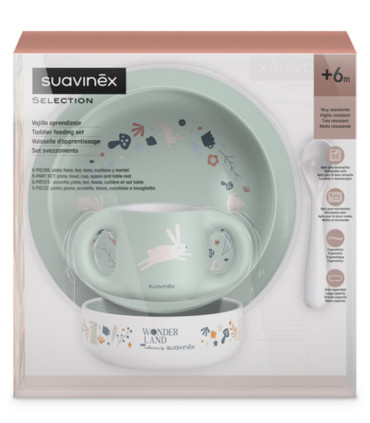 Vajilla Infantil +6m Wonderland Liberty Azul Suavinex  Suavinex    azul, infantil, wonderland