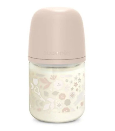 Biberón Vidrio Wonderland Suavinex 120ml Rosa  Suavinex    120ml, vidrio, suavinex, rosa