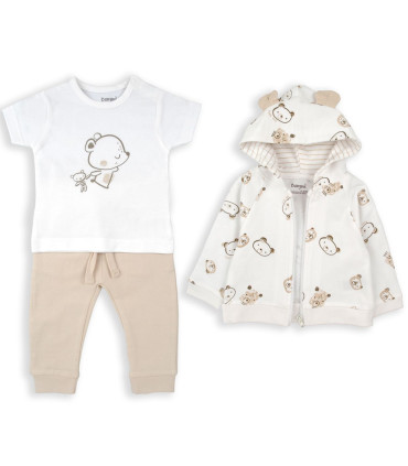 Chándal Tres Piezas Teddy Beig  Inicio    teddy, beig, tres, chándal, piezas |Confetti Bebe
