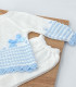 Conjunto Polaina Bebé Motas Celeste  Primavera-Verano    celeste, conjunto, polaina, bebé