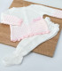 Conjunto Polaina Bebé Motas Rosa  Primavera-Verano    bebé, motas, rosa, polaina, conjunto