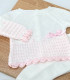 Conjunto Polaina Bebé Motas Rosa  Primavera-Verano    bebé, motas, rosa, polaina, conjunto