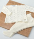 Conjunto Polaina Bebé Uves Canesu Crudo  Inicio    crudo, conjunto, uves, canesu, bebé