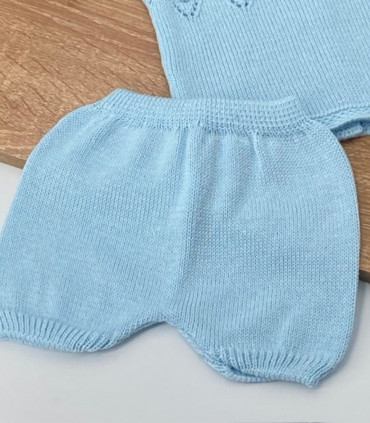 Conjunto Pantalón Hilo Canesu Rombos Azul  Inicio    canesu, hilo, conjunto, azul, pantalón