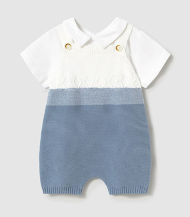 Conjunto Peto Tricot y Camiseta Bebé Mayoral  Inicio    mayoral, peto, bebé, conjunto