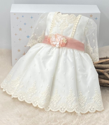 Vestido Tul Bordado Manga Francesa  Inicio    francesa, bordado, vestido, manga |Confetti Bebe