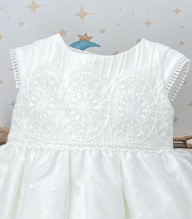 Vestido Lorzas Con Tul y Encaje  Inicio    encaje, lorzas, vestido |Confetti Bebe