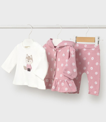 Chándal Punto 3 Piezas bebé Niña Mayoral  Inicio  Conjunto de la nueva colección