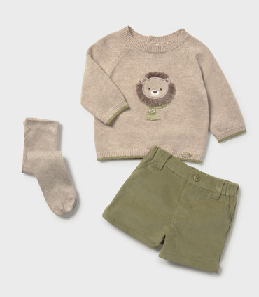Conjunto Pantalón Corto y Jersey Con Leotardos Mayoral  Inicio    mayoral, corto, pantalón