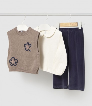 Conjunto Chaleco 3 Piezas Niña Mayoral  Inicio  Temporada Otoño-Invierno.  mayoral, piezas