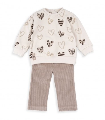 Conjunto Sudadera y Legging Niña Corazones  Inicio  Temporada Otoño-Invierno.  conjunto, niña