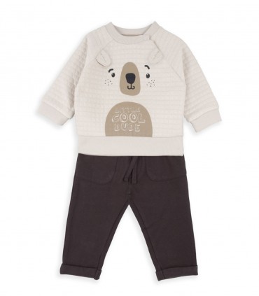 Conjunto Sudadera y Pantalón Niño Oso  Inicio  Temporada Otoño-Invierno.  conjunto, sudadera