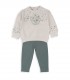 Conjunto Sudadera y legging Niña Flores Verdes  Inicio  Temporada Otoño-Invierno.  niña