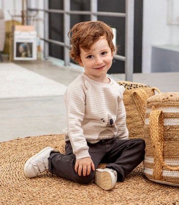 Conjunto Sudadera y Pantalón Niño Oso  Inicio  Conjunto de sudadera y pantalón para niño de la