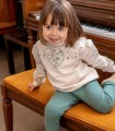 Conjunto Sudadera y legging Niña Flores Verdes  Inicio  Conjunto de sudadera y legging para