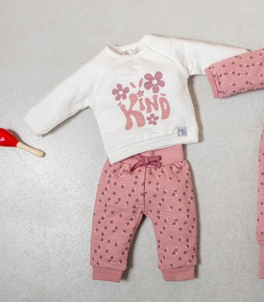 Chándal Bebé Niña Margaritas  Inicio  Chándal para niña de la colección otoño-invierno