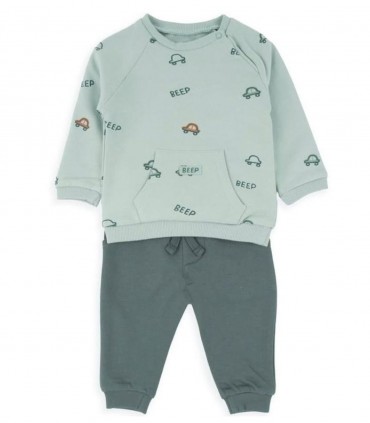 Chándal Bebé Niño Coches Verde  Inicio  Chándal para bebé de la colección otoño-invierno