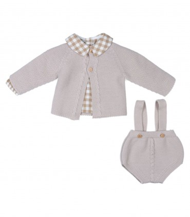 Conjunto Tres Piezas Ranita Punto Beig  Inicio    tres, punto, piezas, beig, conjunto, ranita