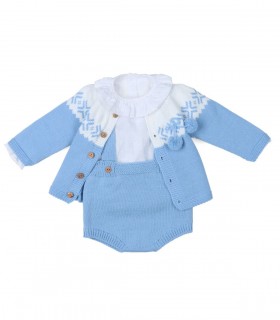 Conjunto Tres Piezas Ranita Punto Azul  Inicio    piezas, ranita, tres, azul, punto, conjunto