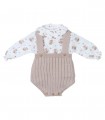 Conjunto Ranita y Blusa Fox Beige  Inicio    blusa, ranita, beige, conjunto |Confetti Bebe