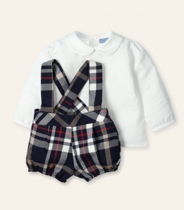 Conjunto Peto y Camisa Yucca  Inicio  Conjunto de peto y camisa para bebé niño de la colección
