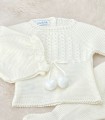 Conjunto Polaina Trenzas Crudo Juliana  Inicio  Conjunto ideal de primera puesta para bebé.