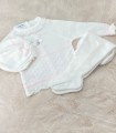 Conjunto Polaina Rombos Blanco-Rosa Juliana  Inicio  Conjunto ideal de primera puesta para