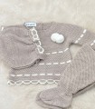 Conjunto Polaina Pasacintas Vison-Crudo Juliana  Inicio  Conjunto ideal de primera puesta para