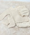 Conjunto Ranita Punto Lines Crema Juliana  Inicio    juliana, crema, punto, conjunto, lines