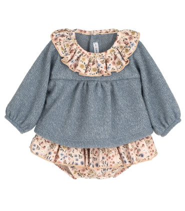 Conjunto Pololo Bebé Niña Poniente  Inicio  Conjunto de dos piezas para bebé niña de la