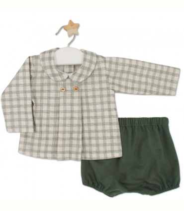 Conjunto Camisa y Ranita Bombacho Musgo  Inicio    bombacho, conjunto, ranita, camisa, musgo