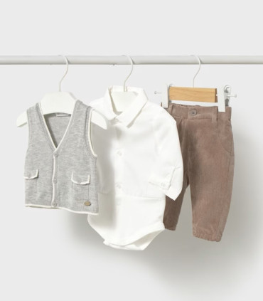 Conjunto Chaleco Tres Piezas Bebé Niño Mayoral  Inicio    bebé, chaleco, tres, piezas