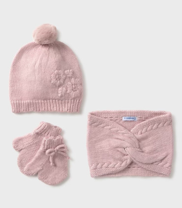 Conjunto Gorro Rosa Niña Mayoral  Inicio  Conjunto para niña de Mayoral de la colección otoño