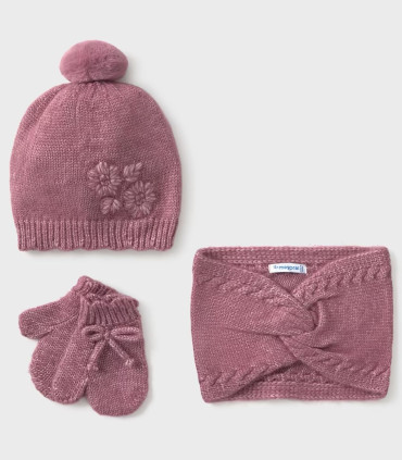 Conjunto Gorro Rosado Niña Mayoral  Inicio  Conjunto para niña de Mayoral de la colección