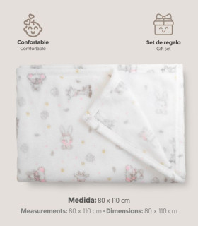 Mantita Bebé Koala Rosa  Inicio  Mantita para bebé con tacto aterciopelado y extrasuave, con