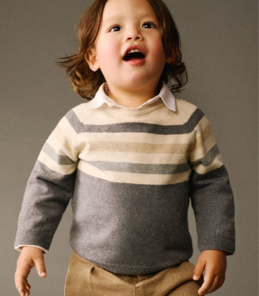 Jersey Rayas Niño Mayoral  Inicio  Jersey de manga larga para niño de la colección otoño