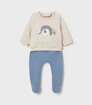 Conjunto Polaina y Sudadera Mayoral Bebé Niño Azul Marea y Beig  Inicio  Conjunto de primera
