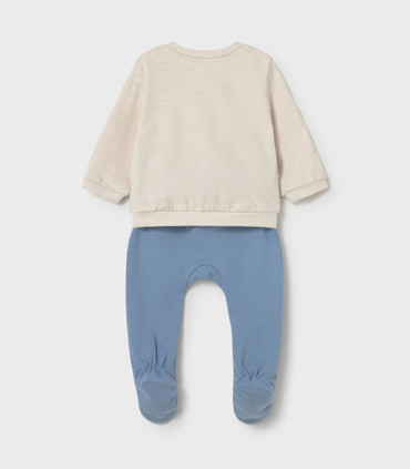 Conjunto Polaina y Sudadera Mayoral Bebé Niño Azul Marea y Beig  Inicio  Conjunto de primera