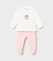 Conjunto polaina y camiseta Mayoral bebé niña rosa y blanco  Inicio  Conjunto de polaina y