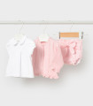 Conjunto tricot Mayoral bebé niña rosa con ranita y chaqueta  Inicio  Conjunto de 3 piezas en