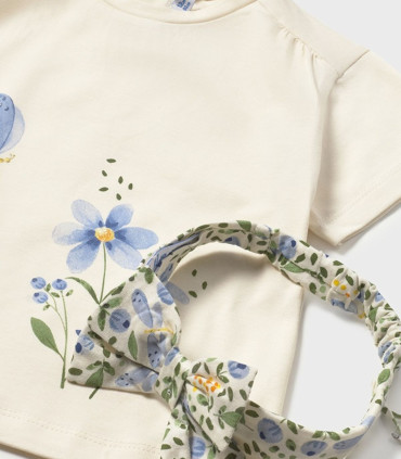 Conjunto pantalón estampado y camiseta con turbante Mayoral niña  Inicio  Conjunto para niña