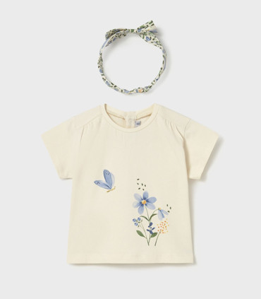 Conjunto pantalón estampado y camiseta con turbante Mayoral niña  Inicio  Conjunto para niña